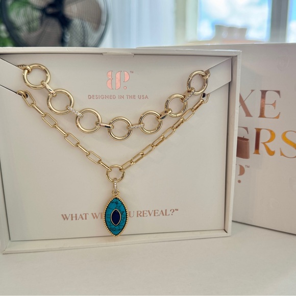 Bomb Party Jewelry - You are “Bedorable” • Bomb Party Luxe Layers 2026 Necklace Evil Eye Turquoise